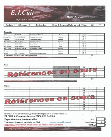BON DE COMMANDE